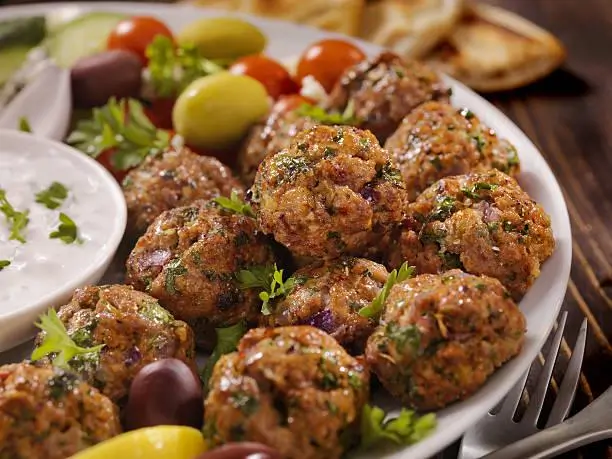 100% Lamb -Greek Meatball Platter - Photographed on Hasselblad H3D2-39mb Camera